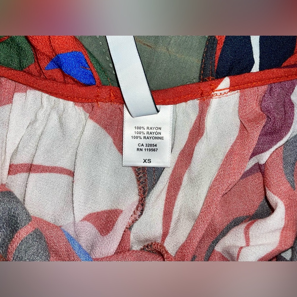 RACHEL PALLY Red Leaf Print Reversible Halter Maternity Dress, Size XS, LIKE NEW - Picture 13 of 13